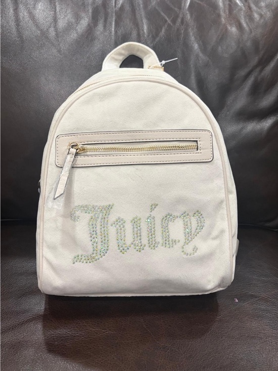 Juicy Couture Handbags - Juicy Couture Cream Mini Backpack with Rhinestone 'Juicy' Script